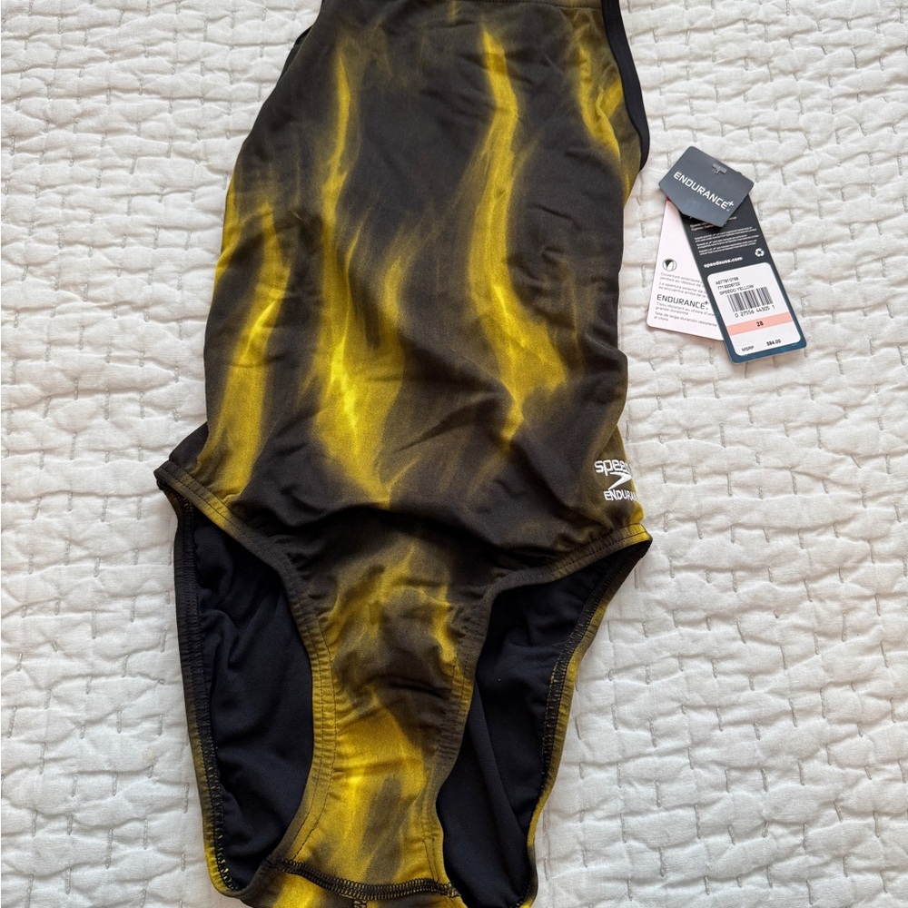 Speedo Woman’s Black and Yellow Swimsuit